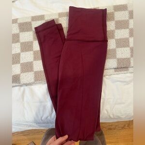 Red Lululemon Leggings - Size 6